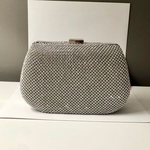 Silver Crystal Clutch
